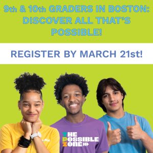 Image of three students; text: Register by March 21st!