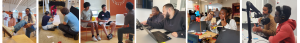 collage of photos featuring students doing various STEAM activities